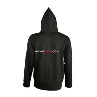 Gidive Sudadera con Cremallera Negra