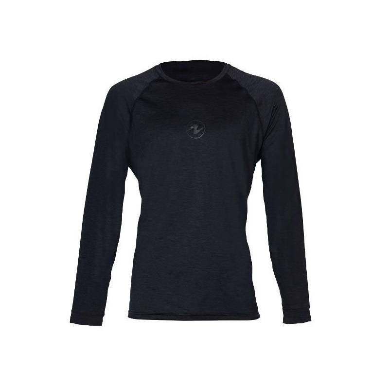 Aqualung Rash Guard Loose Fit Long Sleeve Man Black / Grey Scuba Diving
