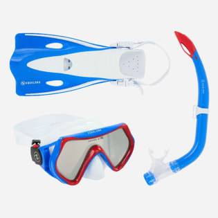 Aqualung Set Hero Junior Blanco / Azul