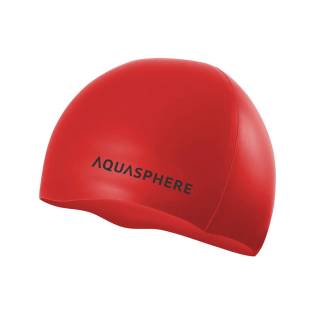 Aquasphere Plain Silicone Cap Red
