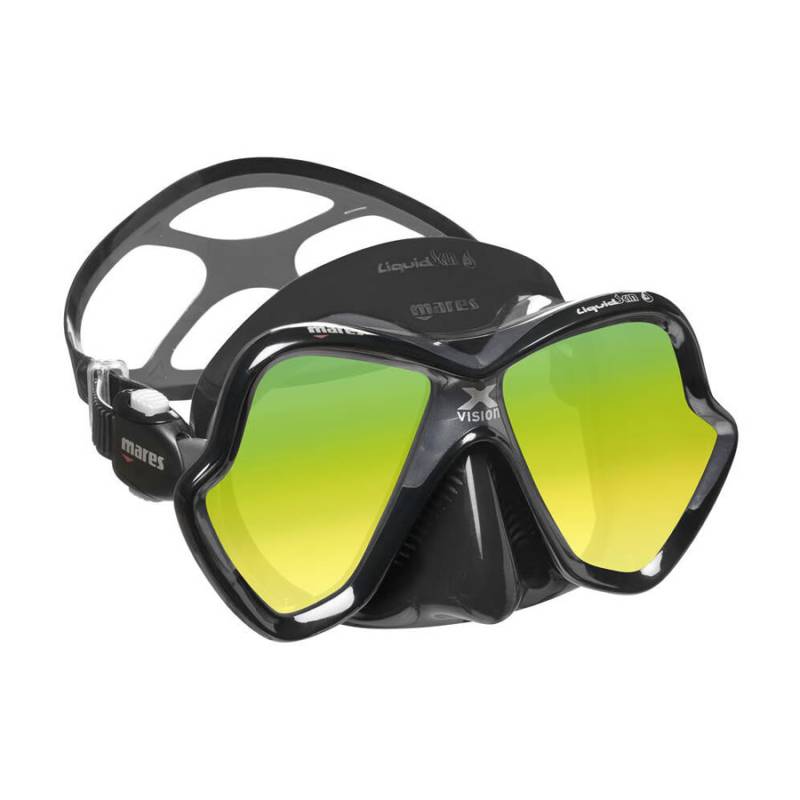 Mares XVision Ultra Liquid Skin Mask Mirrored Gold Scuba Diving Buy and Sales in Gidive Store