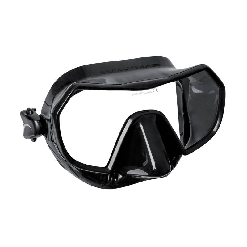 Máscara De Buceo Y Pesca Subacuática SALVIMAR Hathor - Volumen Reducido, Silicona Hipoalergénica, Verde Militar - Unisex