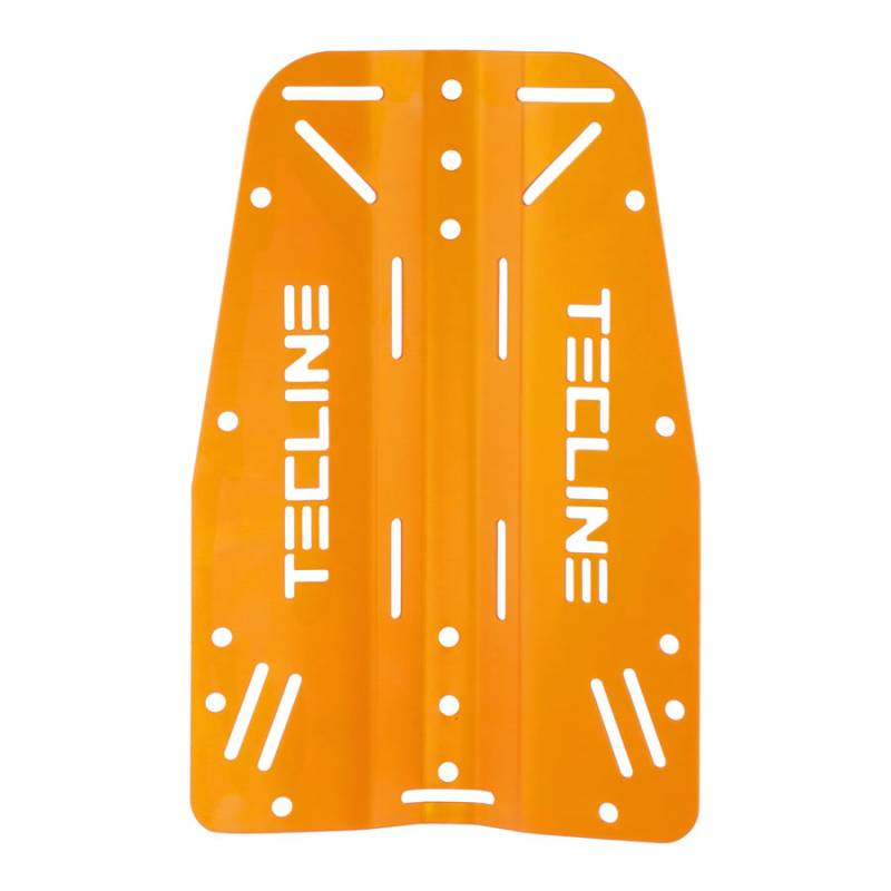 Tecline Aluminium Backplate 3mm Orange Scuba Tech Diving Buy and Sales in Gidive Store