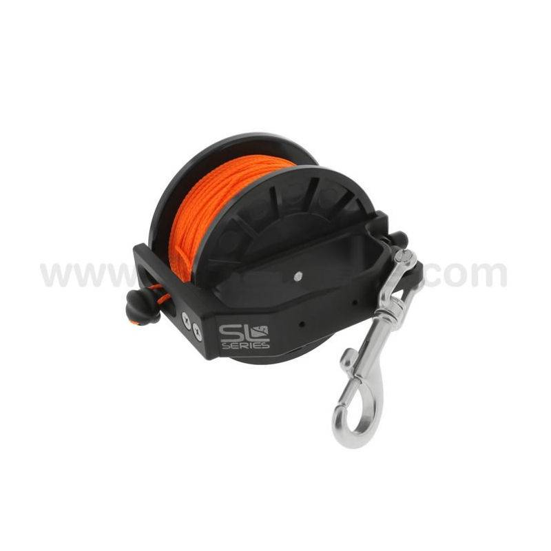 Dive Rite Slide Lock Primary Reel 82.5m Orange Line Scuba Tech Diving