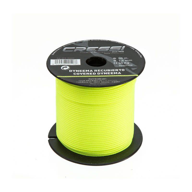 Cressi Dyneema Line with Cover 1.5mm Yellow (50m) Cressi Dyneema Line with Cover 1.5mm Yellow (50m)