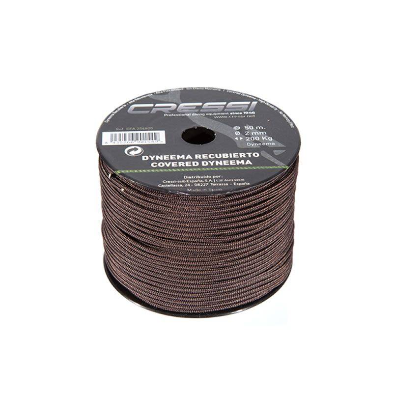 Cressi Dyneema Line with Cover 2mm Brown (50m)