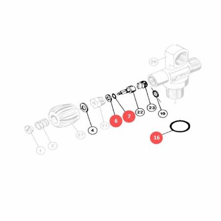Mares Single Tank Valve Service kit