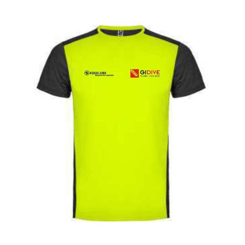 Gidive Camiseta Técnica Amarillo / Gris