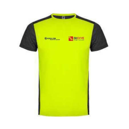 Gidive Technical T-Shirt Yellow / Grey