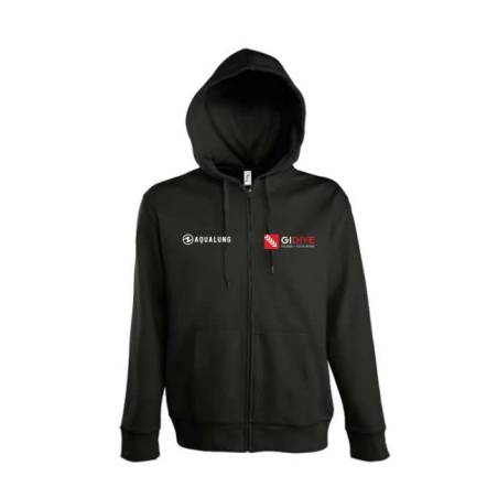 Gidive Hoodie with Zip Black