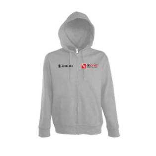 Gidive Hoodie with Zip Grey