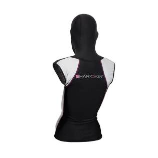 Sharkskin Chaleco con Capucha y Cremallera Mujer