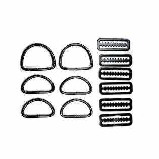Razor Set de Anillas y Hebillas Black