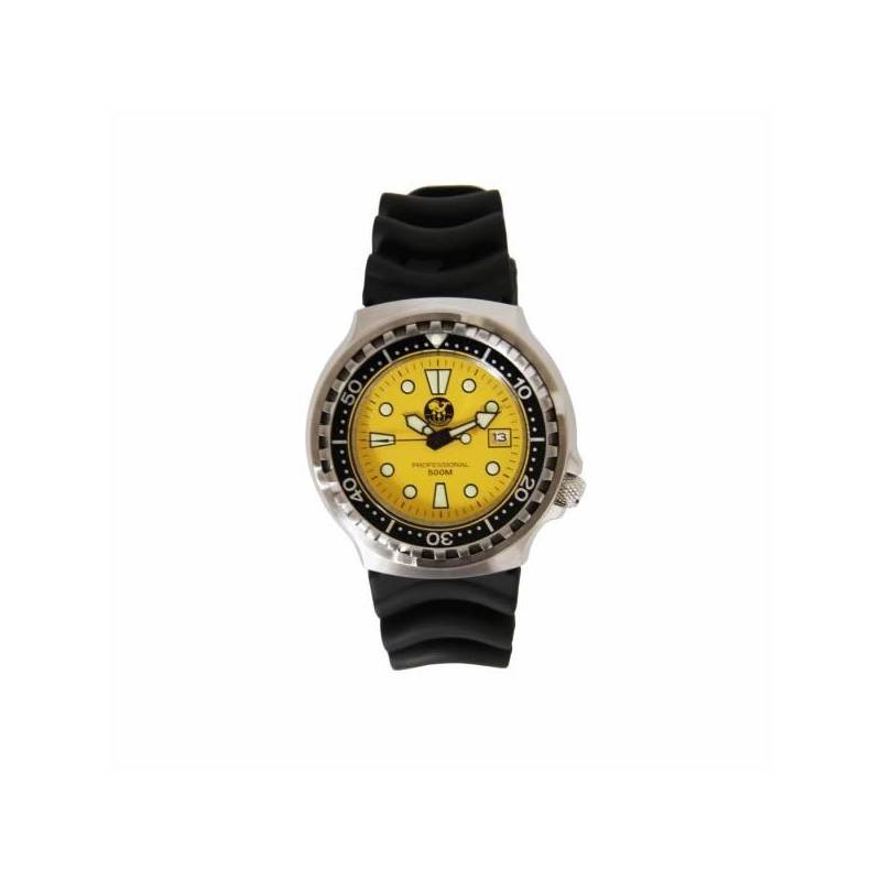 Poseidon Reloj Professional 500m Amarillo