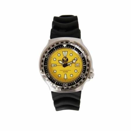 Poseidon Reloj Professional 500m Amarillo