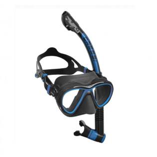 Cressi Kit Máscara Quantum + Tubo Itaca Negro / Azul