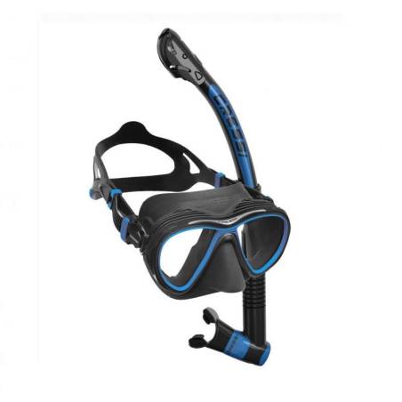 Cressi Kit Máscara Quantum + Tubo Itaca Negro / Azul