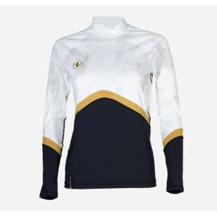 Aqualung Rash Guard Long Sleeve Black / White Woman