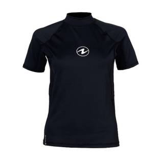 Aqualung Rash Guard Camiseta Manga Corta Negro Mujer