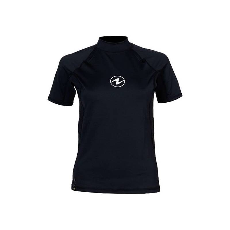 Aqualung Rash Guard Camiseta Manga Corta Negro Mujer
