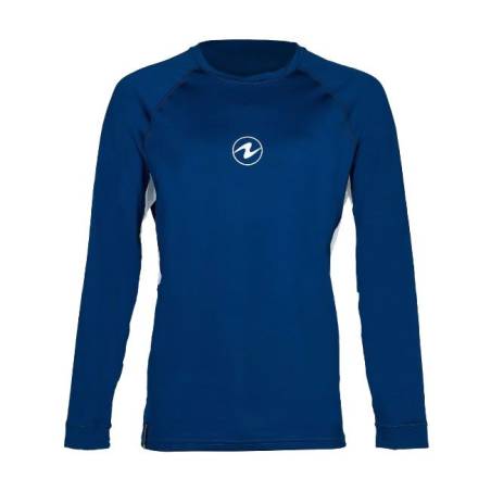 Aqualung Rash Guard Camiseta Manga Larga Hombre Azul / Blanco