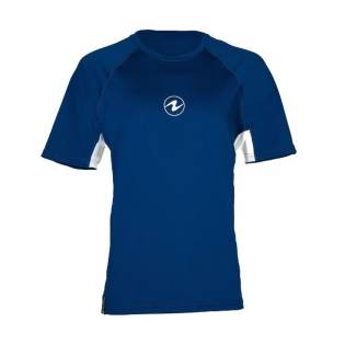 Aqualung Rash Guard Short Sleeve Man Blue / White