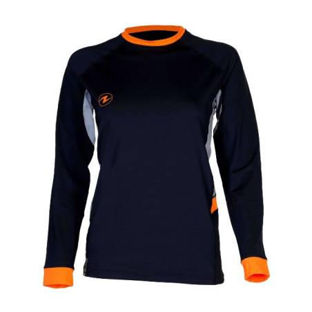 Aqualung Rash Guard Camiseta Loose Fit Manga Larga Mujer Negro / Gris