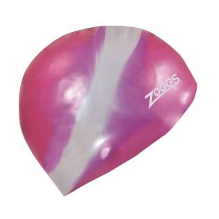 Zoggs Multi Colour Silicone Cap Pink / Silver