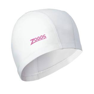 Zoggs Gorro Nylon-Spandex PU Coated Blanco / Rosa
