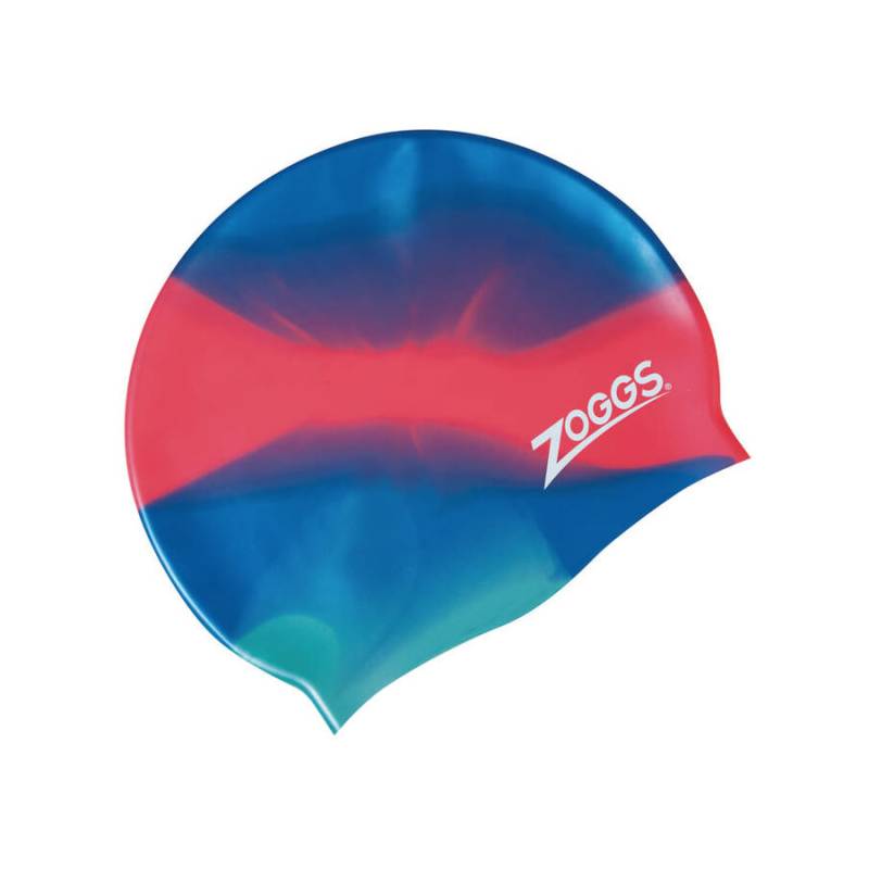 Zoggs Junior Silicone Cap Multi Colour Blue / Red