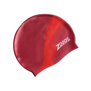 Zoggs Junior Silicone Cap Multi Colour Red / Pink