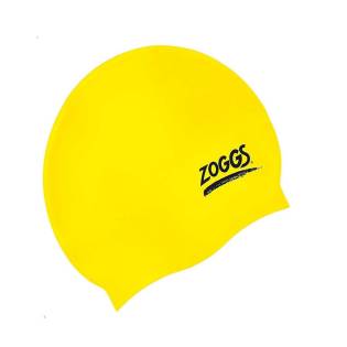 Zoggs Plain Silicone Cap Yellow