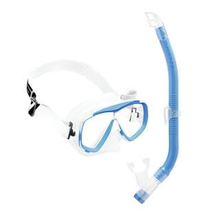 Cressi Set Estrella Tx Vip Mask + Top Snorkel Junior Clear / Blue