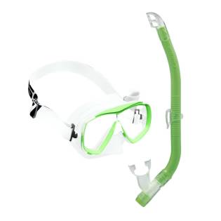 Cressi Set Estrella Tx Vip Mask + Top Snorkel Junior Clear / Green