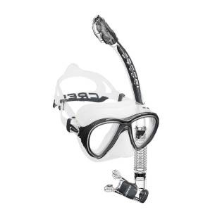 Cressi Kit Máscara Quantum + Tubo Itaca Transparente / Negro