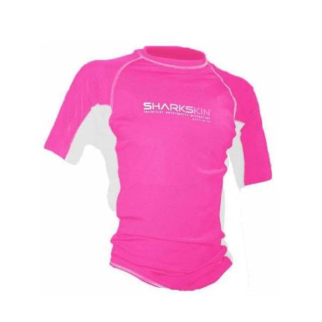 Sharkskin Rapid Dry Short Sleeve Pink / White