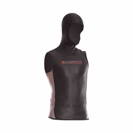 Sharkskin Chaleco con Capucha Hombre
