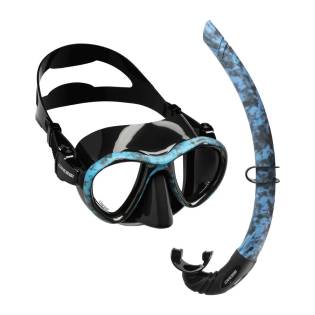 Cressi Set Metis Mask + Corsica Snorkel Blue Camo