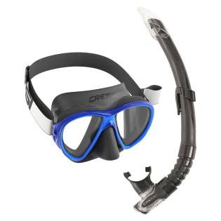 Cressi Set Fiji TX Mask + Gamma Snorkel Black / Blue