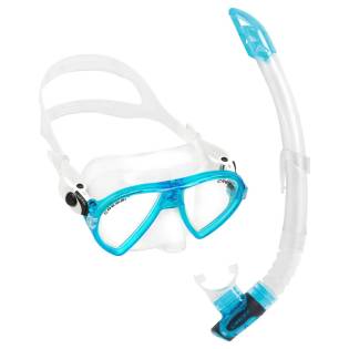 Cressi Set Ocean Vip Mask + Gamma Snorkel Clear / Aqua