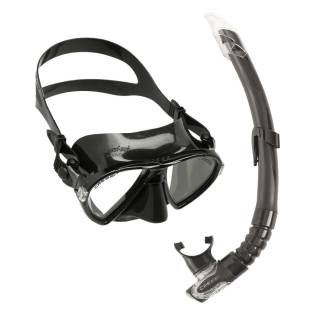 Cressi Set Ocean Vip Mask + Gamma Snorkel Black