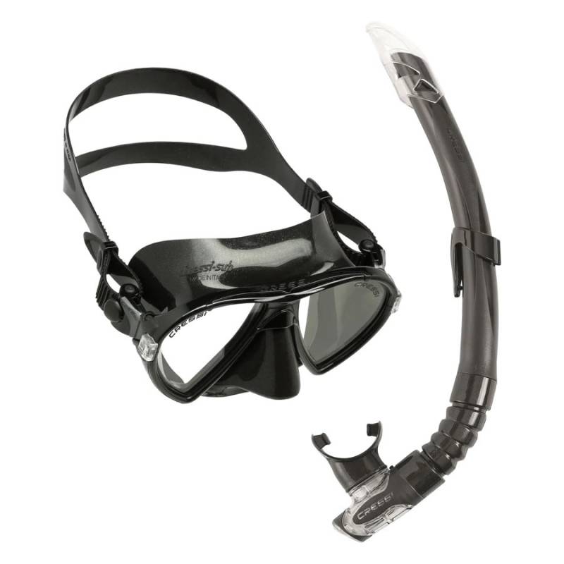 Cressi Kit Máscara Ocean Vip + Tubo Gamma Negro