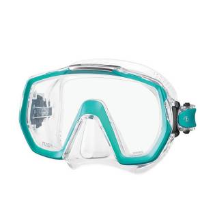 Tusa Máscara Freedom Elite Transparente / Turquesa
