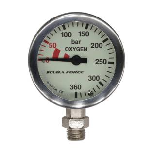 Scuba Force Manómetro 52mm 360bar Oxígeno