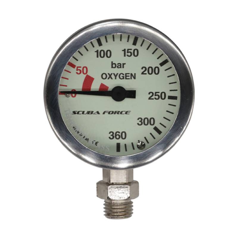 Scuba Force SPG Pressure Gauge 52mm 360bar Oxygen