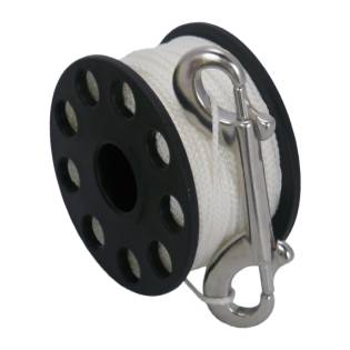 Scuba Force Spool 30m Blanco con Mosquetón Inox