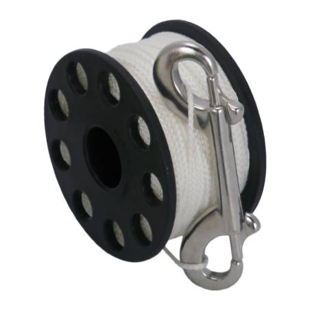 Scuba Force Spool 30m Blanco con Mosquetón Inox