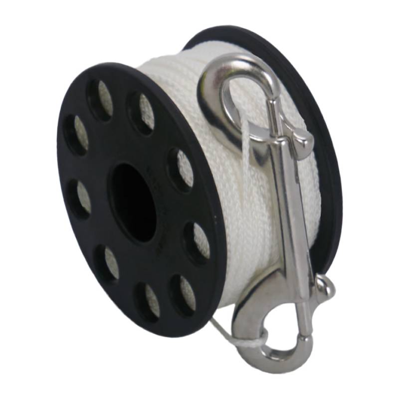 Scuba Force Spool 45m Blanco con Mosquetón Inox