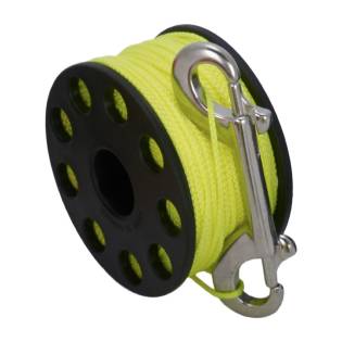 Scuba Force Spool 45m Amarillo con Mosquetón Inox