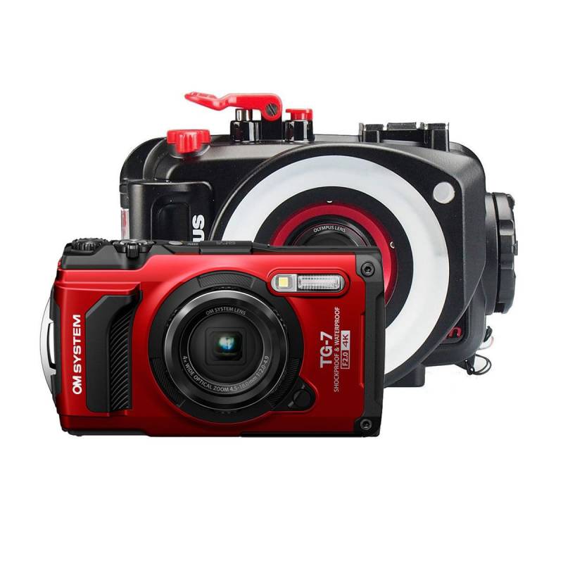OM SYSTEM TG-7 ・レッド OM System Tough TG-7 Camera - Red — Glazer's Camera